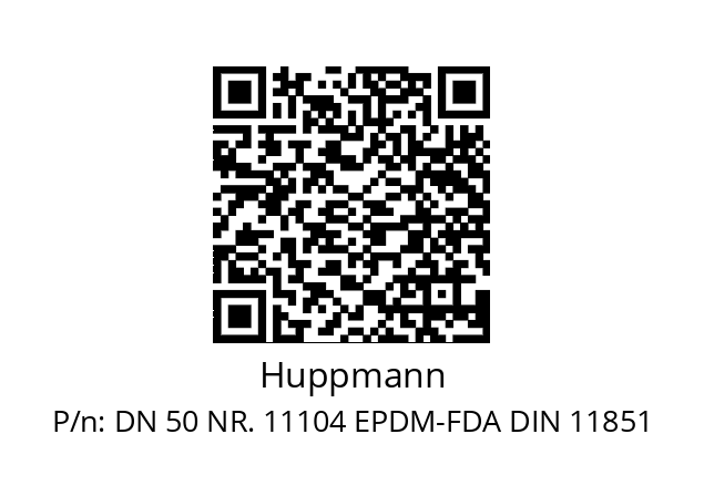   Huppmann DN 50 NR. 11104 EPDM-FDA DIN 11851