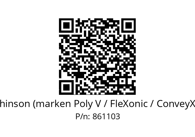   Hutchinson (marken Poly V / FleXonic / ConveyXonic) 861103