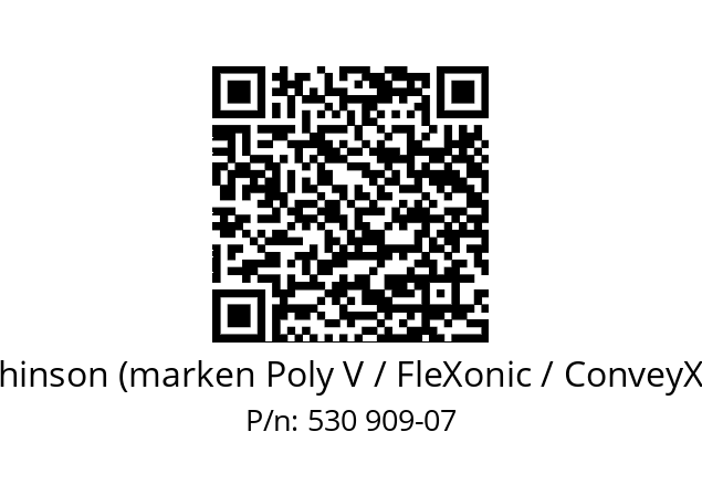   Hutchinson (marken Poly V / FleXonic / ConveyXonic) 530 909-07