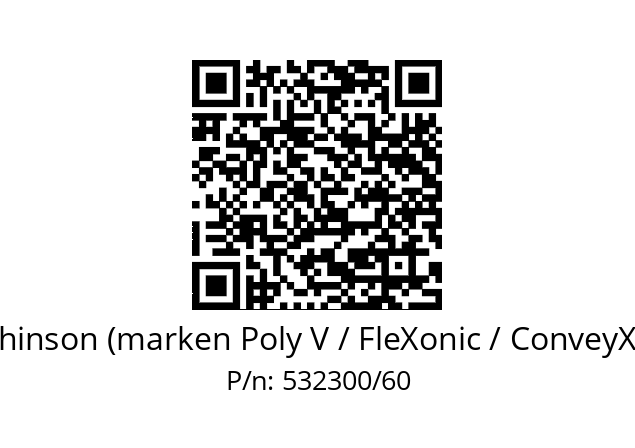   Hutchinson (marken Poly V / FleXonic / ConveyXonic) 532300/60