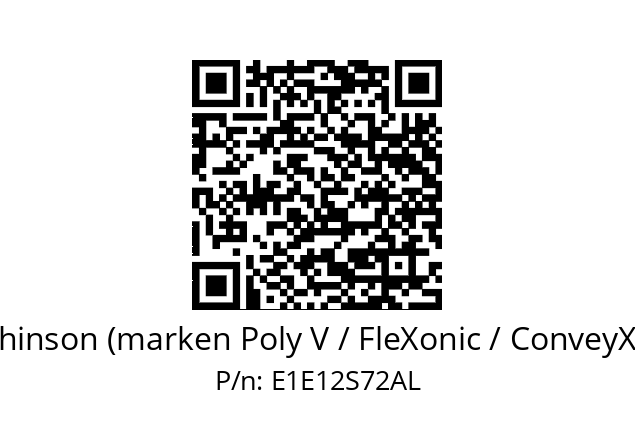   Hutchinson (marken Poly V / FleXonic / ConveyXonic) E1E12S72AL