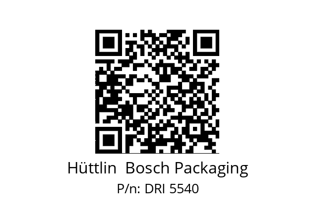   Hüttlin  Bosch Packaging DRI 5540