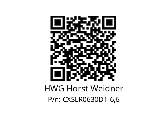   HWG Horst Weidner CXSLR0630D1-6,6