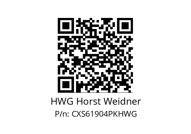   HWG Horst Weidner CXS61904PKHWG