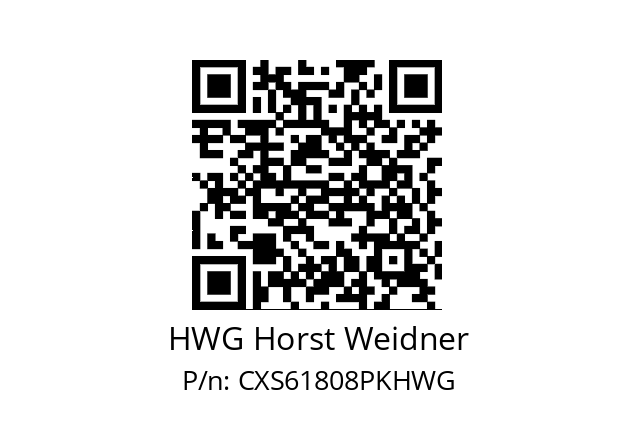   HWG Horst Weidner CXS61808PKHWG