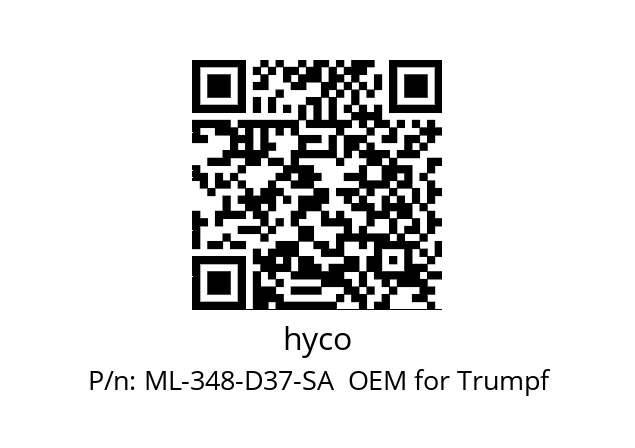   hyco ML-348-D37-SA  OEM for Trumpf