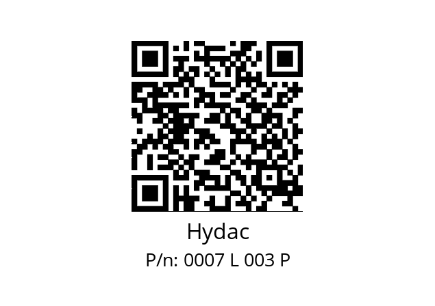   Hydac 0007 L 003 P