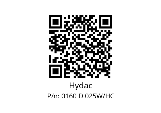  310751 Hydac 0160 D 025W/HC