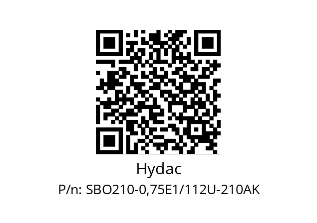   Hydac SBO210-0,75E1/112U-210AK