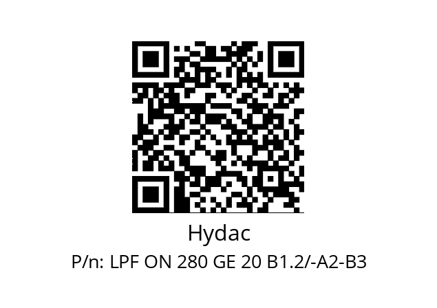   Hydac LPF ON 280 GE 20 B1.2/-A2-B3