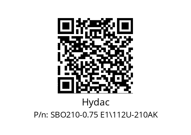   Hydac SBO210-0.75 E1\112U-210AK