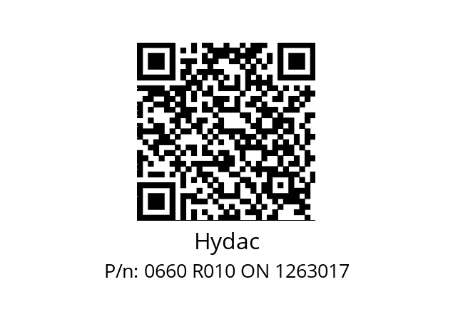   Hydac 0660 R010 ON 1263017