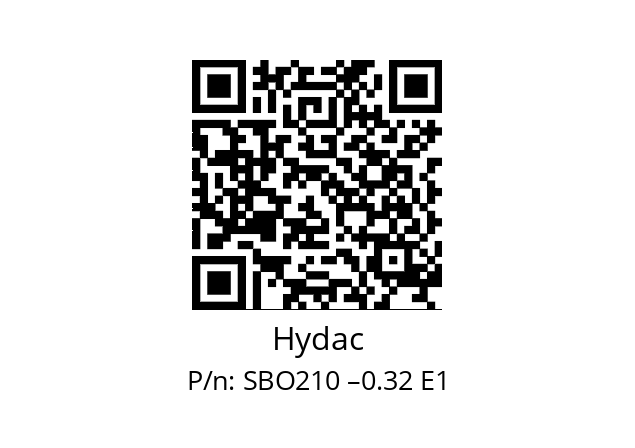   Hydac SBO210 –0.32 E1