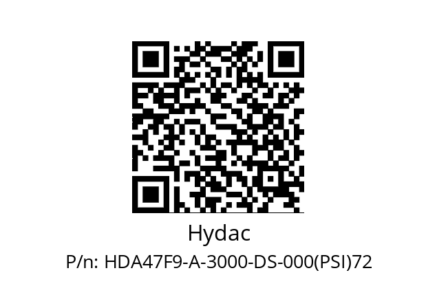   Hydac HDA47F9-A-3000-DS-000(PSI)72