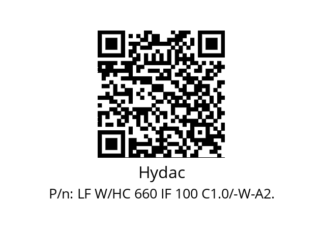   Hydac LF W/HC 660 IF 100 C1.0/-W-A2.