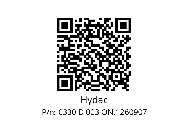   Hydac 0330 D 003 ON.1260907