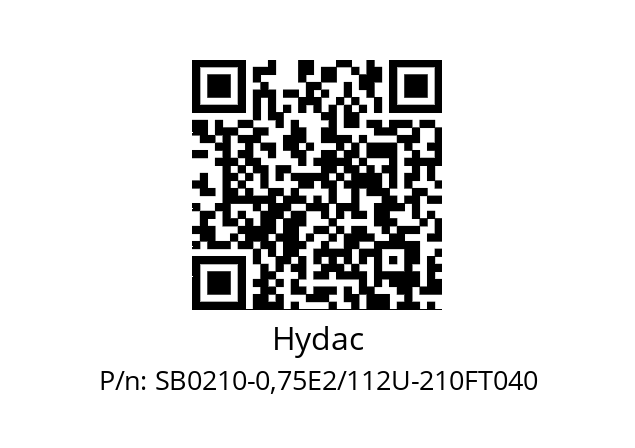   Hydac SB0210-0,75E2/112U-210FT040