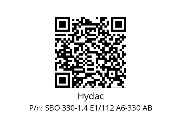   Hydac SBO 330-1.4 E1/112 A6-330 AB