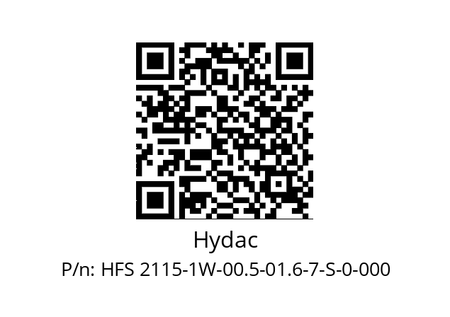   Hydac HFS 2115-1W-00.5-01.6-7-S-0-000