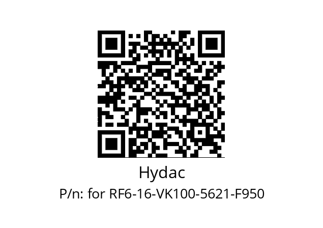   Hydac for RF6-16-VK100-5621-F950