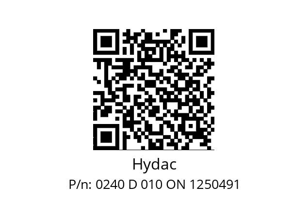   Hydac 0240 D 010 ON 1250491