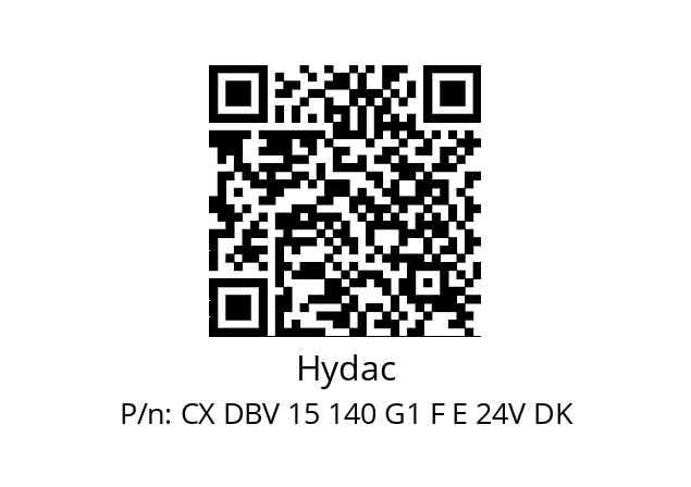   Hydac CX DBV 15 140 G1 F E 24V DK