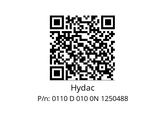   Hydac 0110 D 010 0N 1250488