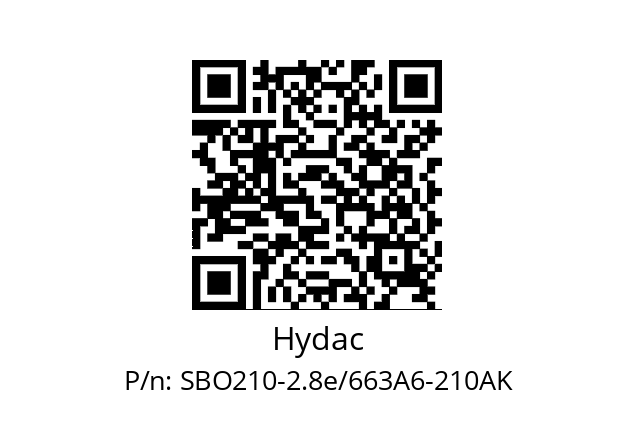   Hydac SBO210-2.8e/663A6-210AK