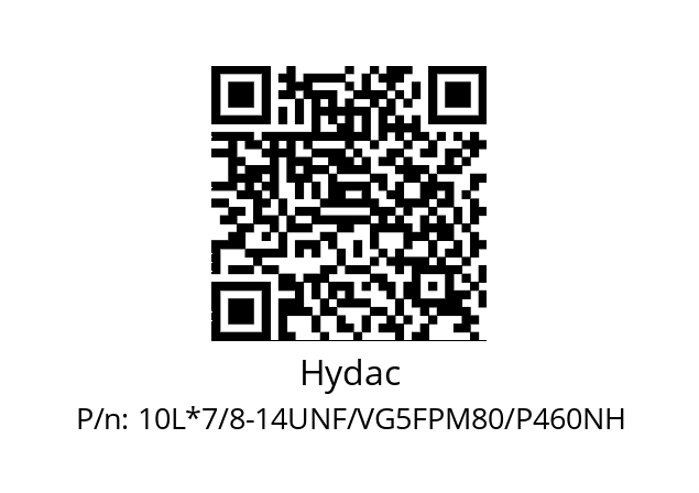   Hydac 10L*7/8-14UNF/VG5FPM80/P460NH