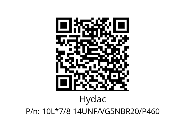   Hydac 10L*7/8-14UNF/VG5NBR20/P460