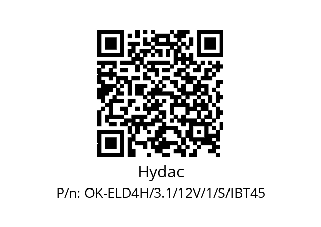   Hydac OK-ELD4H/3.1/12V/1/S/IBT45