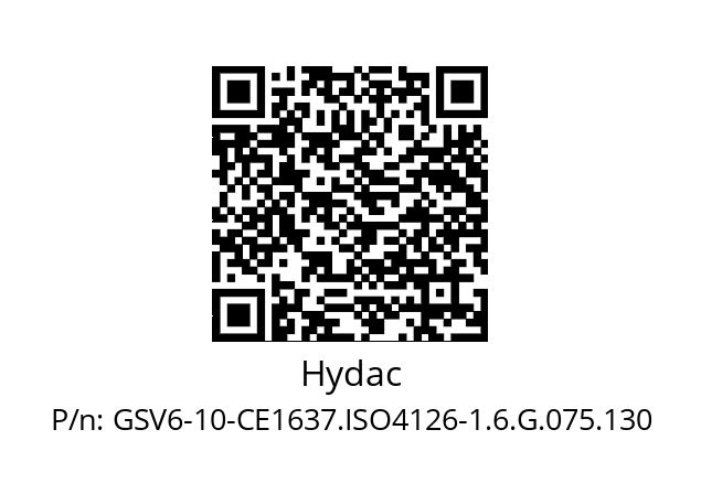   Hydac GSV6-10-CE1637.ISO4126-1.6.G.075.130