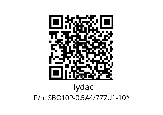   Hydac SBO10P-0,5A4/777U1-10*