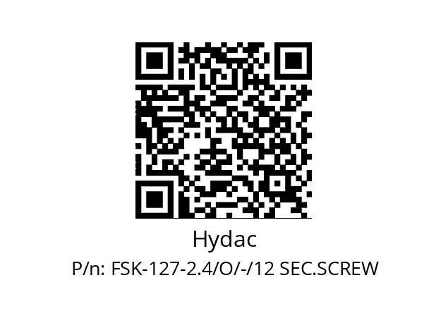   Hydac FSK-127-2.4/O/-/12 SEC.SCREW