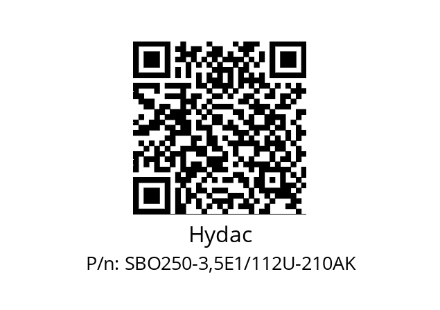   Hydac SBO250-3,5E1/112U-210AK