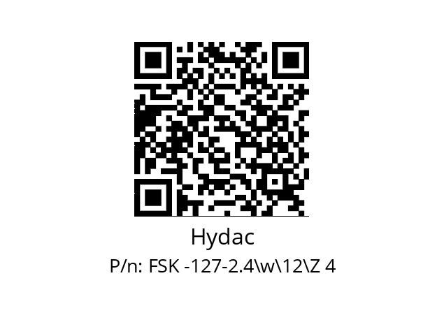   Hydac FSK -127-2.4\w\12\Z 4