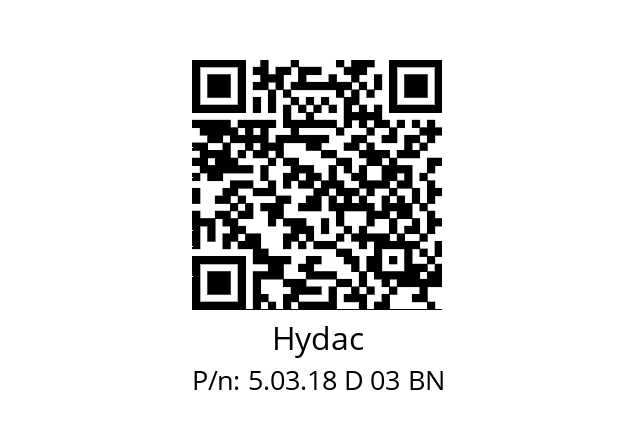   Hydac 5.03.18 D 03 BN