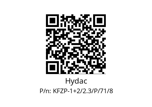   Hydac KFZP-1+2/2.3/P/71/8