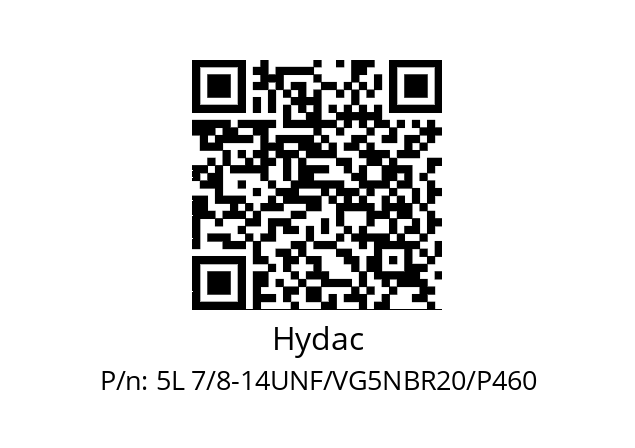   Hydac 5L 7/8-14UNF/VG5NBR20/P460