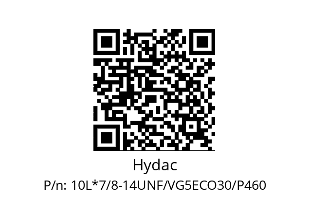   Hydac 10L*7/8-14UNF/VG5ECO30/P460