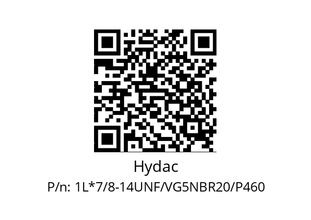   Hydac 1L*7/8-14UNF/VG5NBR20/P460