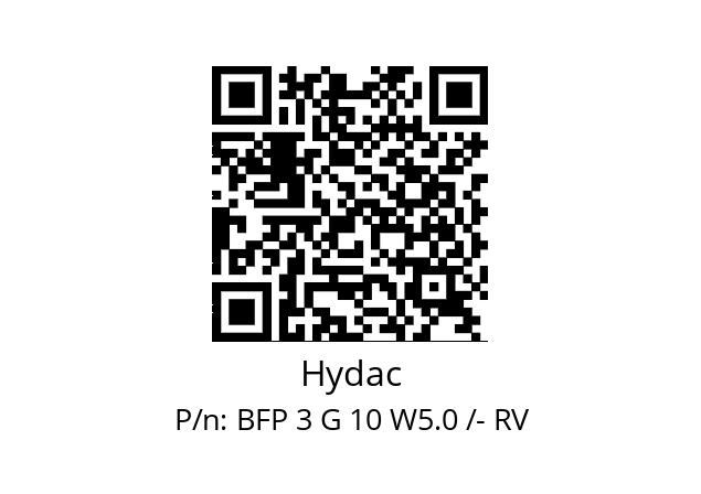   Hydac BFP 3 G 10 W5.0 /- RV