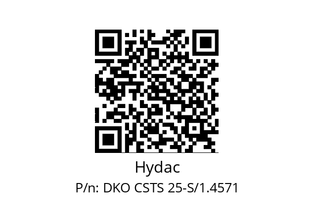   Hydac DKO CSTS 25-S/1.4571