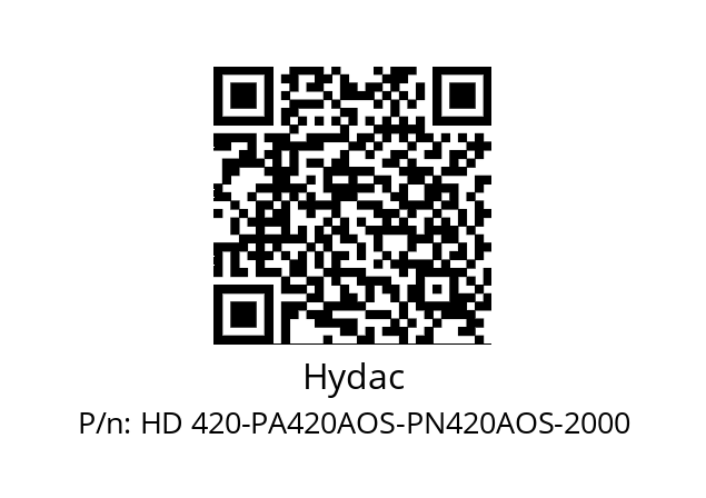   Hydac HD 420-PA420AOS-PN420AOS-2000