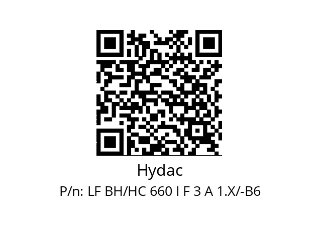   Hydac LF BH/HC 660 I F 3 A 1.X/-B6