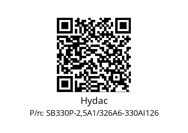   Hydac SB330P-2,5A1/326A6-330AI126