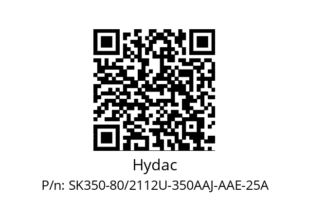   Hydac SK350-80/2112U-350AAJ-AAE-25A