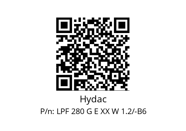   Hydac LPF 280 G E XX W 1.2/-B6