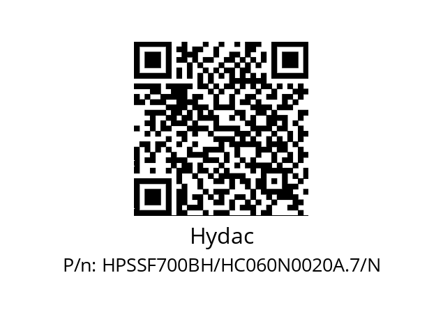   Hydac HPSSF700BH/HC060N0020A.7/N