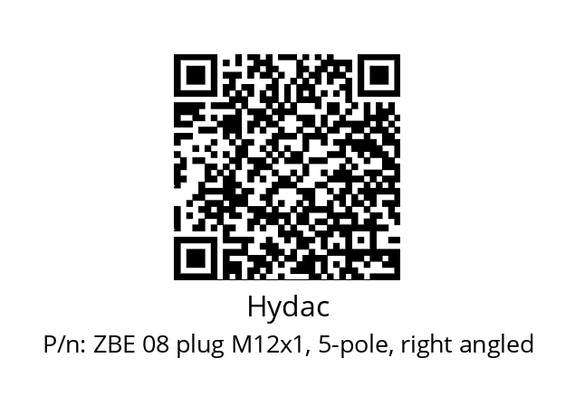   Hydac ZBE 08 plug M12x1, 5-pole, right angled